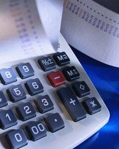 photo of a calculator