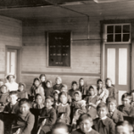 photo of class in an Indian Residential School